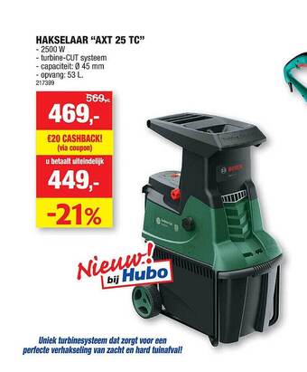 Hubo Hakselaar axt 25 tc aanbieding