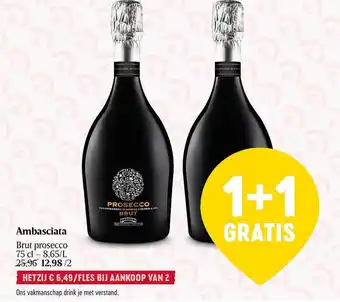 Delhaize Ambasciata brut prosecco aanbieding