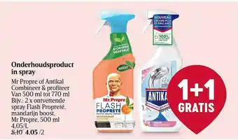 Delhaize Onderhoudsproduct in spray mr propre of antikal aanbieding