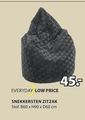 Jysk Snekkersten zitzak aanbieding