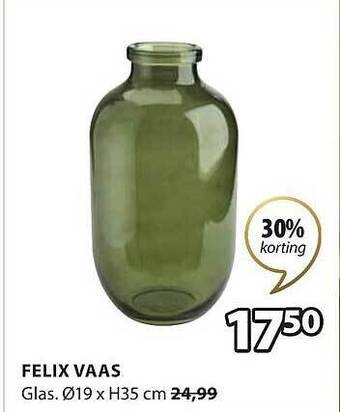 Jysk Felix vaas aanbieding