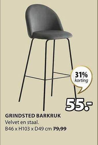 Jysk Grindsted barkruk aanbieding