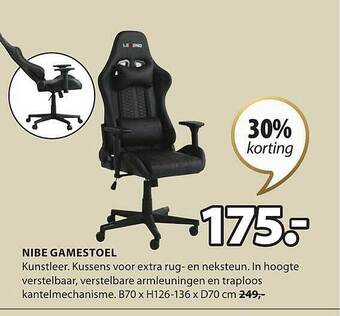 Jysk Nibe gamestoel aanbieding