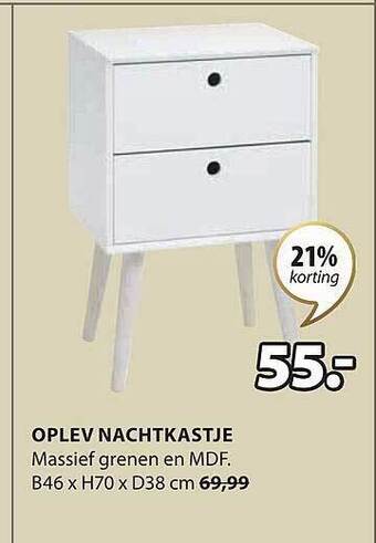 Jysk Oplev nachtkastje aanbieding