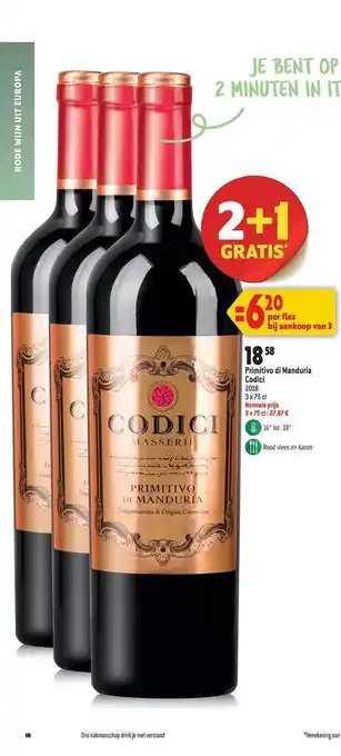 Primitivo di manduria codici