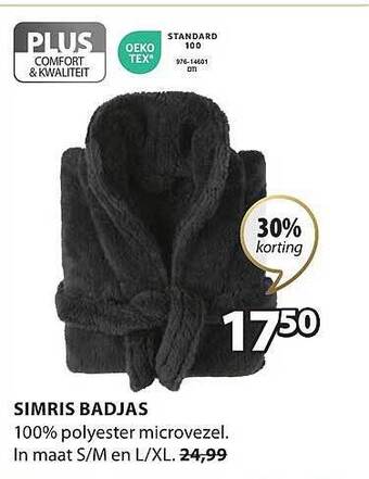 Jysk Simris badjas aanbieding