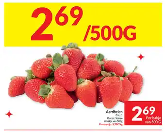 Intermarché Aardbeien per bakje van 500 g aanbieding