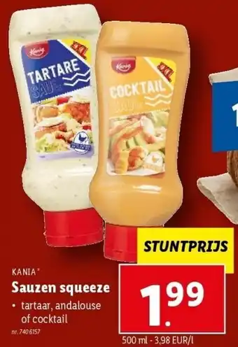 Lidl Sauzen squeeze aanbieding