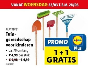 Lidl Tuingereedschap voor kinderen aanbieding