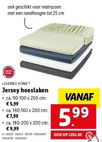 Lidl Jersey hoeslaken aanbieding