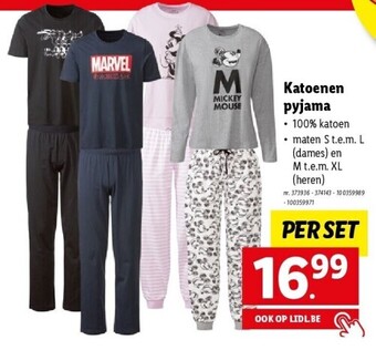 Lidl Katoenen pyjama aanbieding