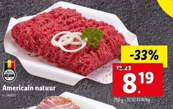 Lidl Americain natuur aanbieding