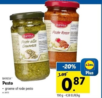 Lidl Pesto aanbieding