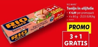 Lidl Tonijn in olijfolie aanbieding
