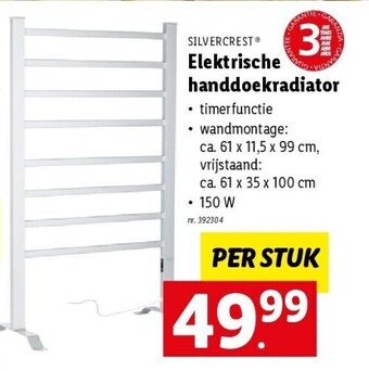 Lidl Elektrische handdoekradiator aanbieding