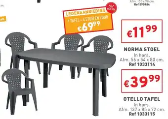 Trafic Otello tafel afm. 137 x 85 x 72 cm. ref 1033115 aanbieding