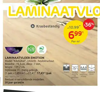 BricoPlanit Laminaatvloer Emotion per pak aanbieding