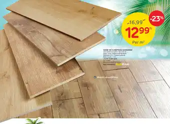 BricoPlanit Wand-En Vloertegel Sandwood 18,5 x 60 cm aanbieding