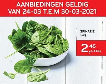 Alvo Spinazie 450g aanbieding
