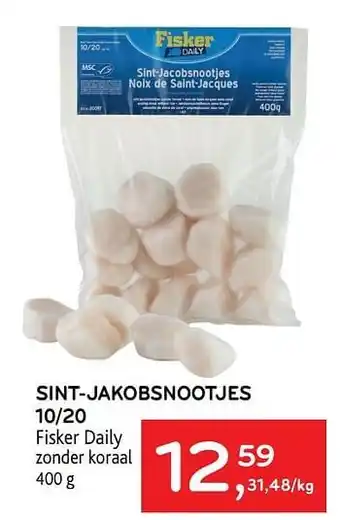 Alvo Sint-jakobsnootjes 10-20 fisker daily 400g aanbieding