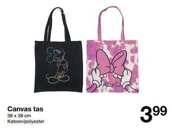 Zeeman Canvas tas aanbieding