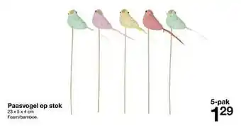 Paasvogel op stok