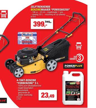 Hubo Zelftrekkende benzinemaaier aanbieding