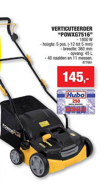 Hubo Verticuteerder aanbieding