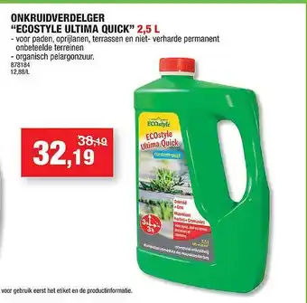 Hubo Ecostyle onkruidverdelger 2,5liter aanbieding