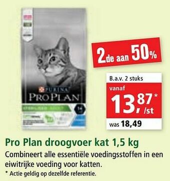 Maxi Zoo Pro plan droogvoer kat aanbieding