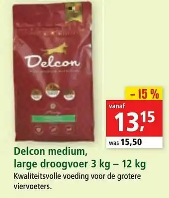 Maxi Zoo Delcon medium, large droogvoer aanbieding