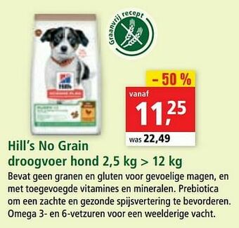 Maxi Zoo Hill’s no grain droogvoer hond aanbieding