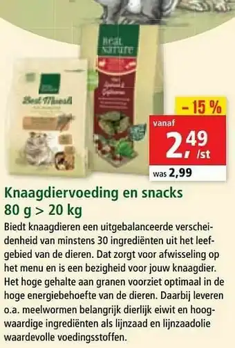 Maxi Zoo Knaagdiervoeding en snacks aanbieding