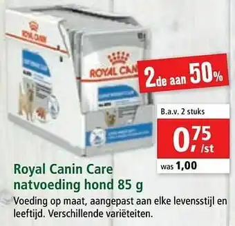 Maxi Zoo Royal canin care natvoeding hond aanbieding