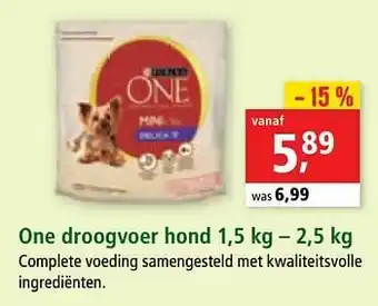 Maxi Zoo One droogvoer hond aanbieding