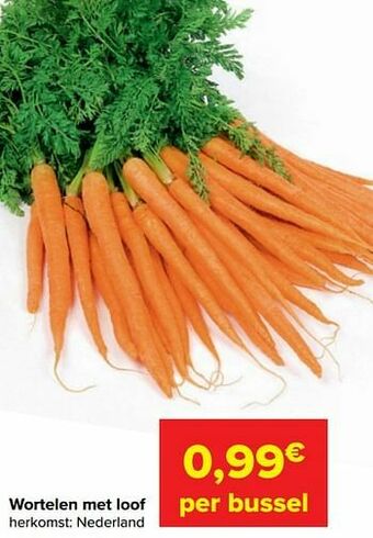 Carrefour Market Wortelen met loof aanbieding