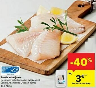Portie kabeljauw