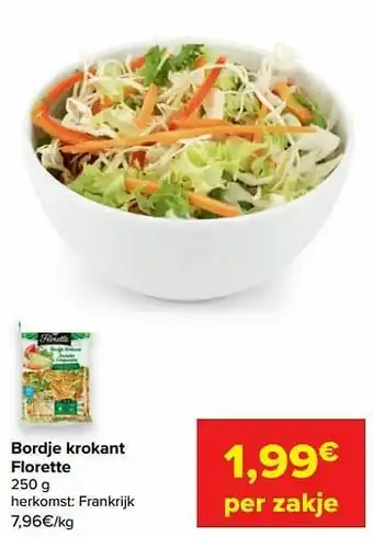 Carrefour Bordje krokant florette aanbieding