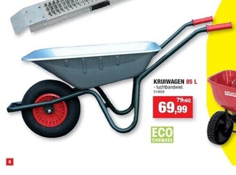 Hubo Kruiwagen 85 l aanbieding