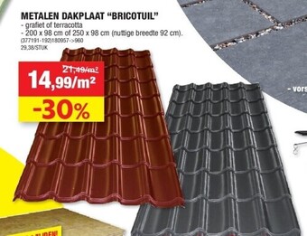 Hubo Metalen dakplaat “bricotuil” aanbieding