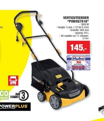 Hubo Verticuteerder “powxg7516” aanbieding