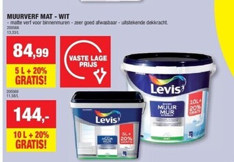 Hubo Muurverf mat - wit aanbieding