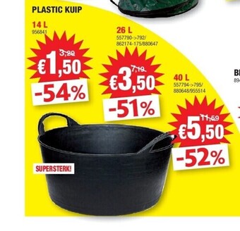 Hubo Plastic kuip 14 l aanbieding