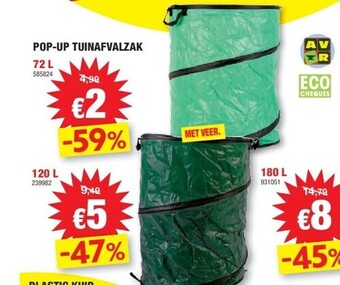 Hubo Pop-up tuinafvalzak 72 l aanbieding