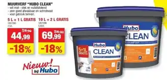 Hubo Muurverf “hubo clean” 5 l aanbieding