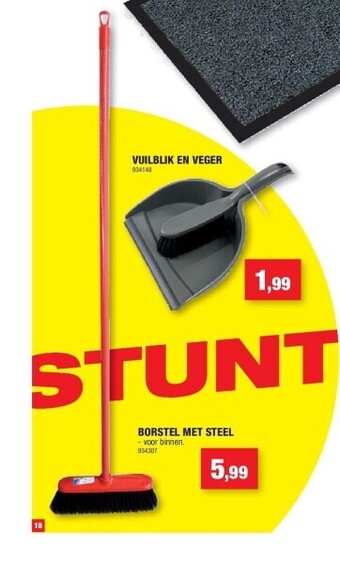 Hubo Borstel met steel aanbieding