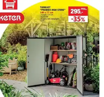 Hubo Tuinkast “premier high store” 140 x 77 cm aanbieding