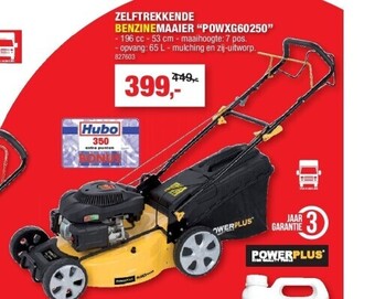 Hubo Zelftrekkende benzinemaaier “powxg60250” aanbieding
