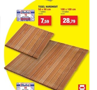 Tegel hardhout 50 x 50 cm