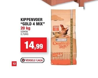 Hubo Kippenvoer “gold 4 mix” 20 kg aanbieding